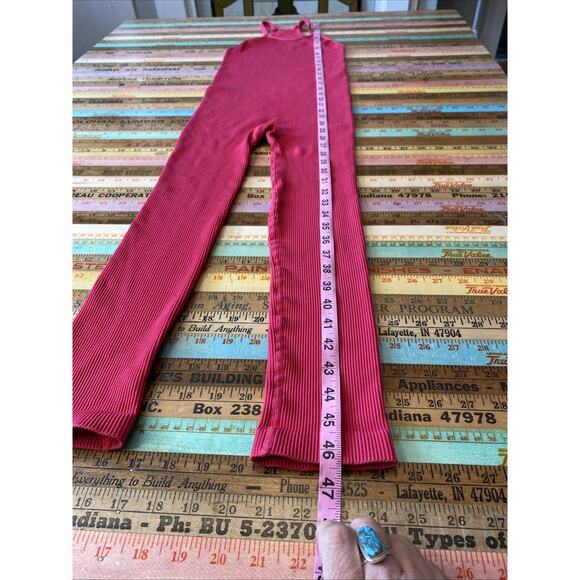 Free People Movement Happiness Runs Ribbed One Piece Bodysuit Pink XS/S - Picture 7 of 12